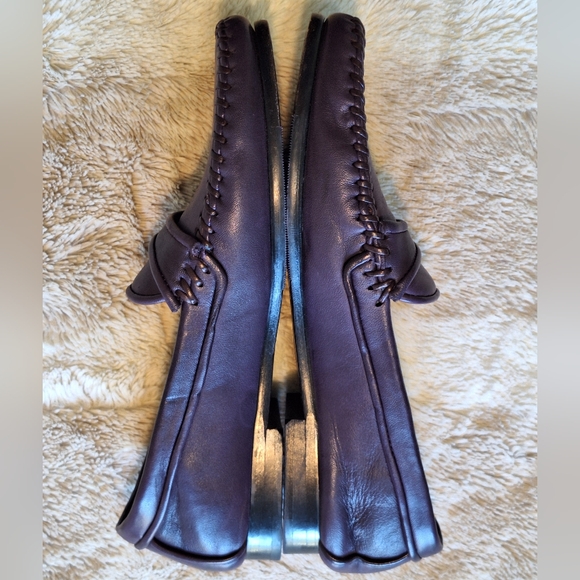 Robert Zur Purple Leather Loafers - 6.5 - Picture 7 of 10